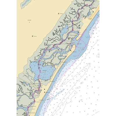 Whale Creek Marina (Strathmere, NJ) NOAA Chart  Gaming Mouse Pad