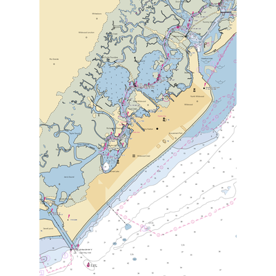 Greater Wildwood Yacht Club (Rio Grande, NJ) NOAA Chart  Gaming Mouse Pad