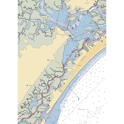 All Seasons Marina Management Co. LLC (Ocean City, NJ) NOAA Chart  Gaming Mouse Pad