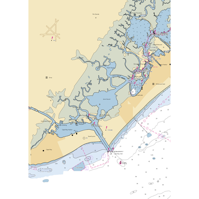 Two Mile Landing Marina (Rio Grande, NJ) NOAA Chart  Gaming Mouse Pad