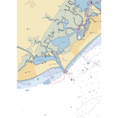 Cape May Inlet Marina (Rio Grande, NJ) NOAA Chart  Gaming Mouse Pad