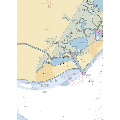 Corinthian Yacht Club of Cape May (Rio Grande, NJ) NOAA Chart  Gaming Mouse Pad