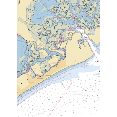 Doc of the Bay (Brigantine, NJ) NOAA Chart  Gaming Mouse Pad