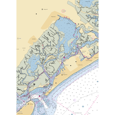 Peek-A-Boo Marina (Longport, NJ) NOAA Chart  Gaming Mouse Pad