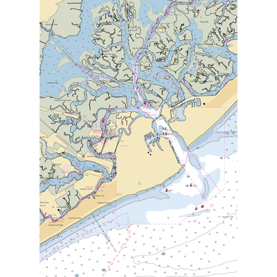 Golden Nugget Farley State Marina (Brigantine, NJ) NOAA Chart  Gaming Mouse Pad