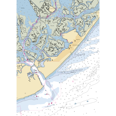 Jolly Roger Marina (Brigantine, NJ) NOAA Chart  Gaming Mouse Pad