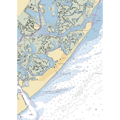 Brigantine Yacht Club (Brigantine, NJ) NOAA Chart  Gaming Mouse Pad