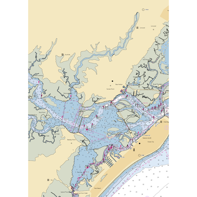 Waterfront Marine (Ocean City, NJ) NOAA Chart  Gaming Mouse Pad