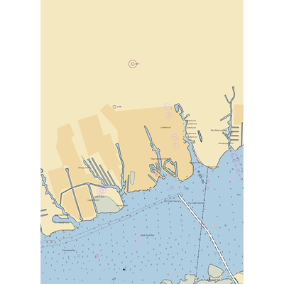 Seaside 3 Marina (Lindenhurst, NY) NOAA Chart  Gaming Mouse Pad