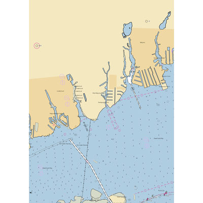 Bergen Point Yacht Basin (Babylon, NY) NOAA Chart  Gaming Mouse Pad