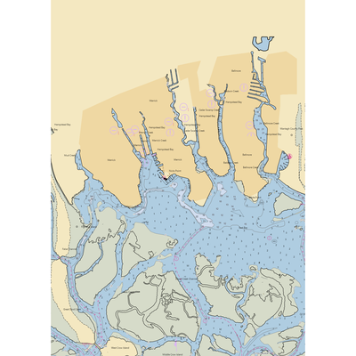 Blue Water Yacht Club (Merrick, NY) NOAA Chart  Gaming Mouse Pad