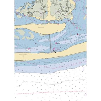 Robert Moses State Park Boat Basin (West Islip, NY) NOAA Chart  Gaming Mouse Pad