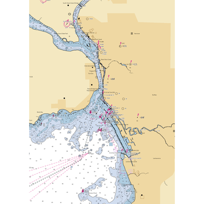 Erie Basin Marina (Buffalo, NY) NOAA Chart  Gaming Mouse Pad