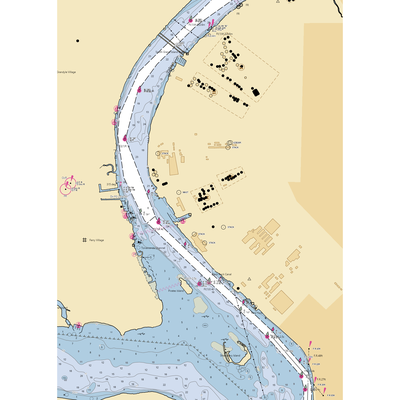 Mid River Marina (Buffalo, NY) NOAA Chart  Gaming Mouse Pad