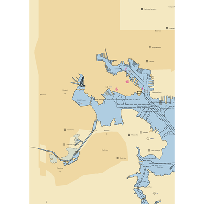 Baltimore Yacht Basin (Baltimore, MD) NOAA Chart  Gaming Mouse Pad