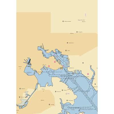 Thames Point Marina (Baltimore, MD) NOAA Chart  Gaming Mouse Pad