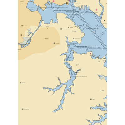 Jaws Marina (Glen Burnie, MD) NOAA Chart  Gaming Mouse Pad