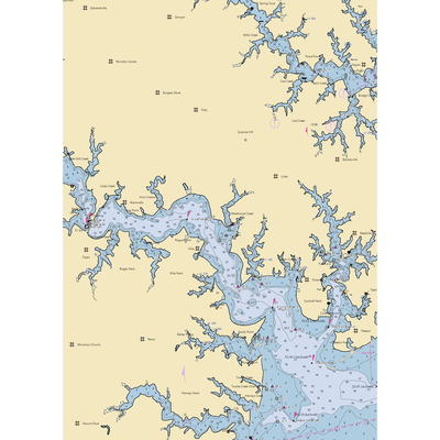 Blue Compass Marina (Burgess, VA) NOAA Chart  Gaming Mouse Pad