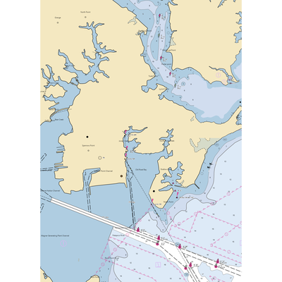 Pleasant Yacht Club (Sparrows Point, MD) NOAA Chart  Gaming Mouse Pad