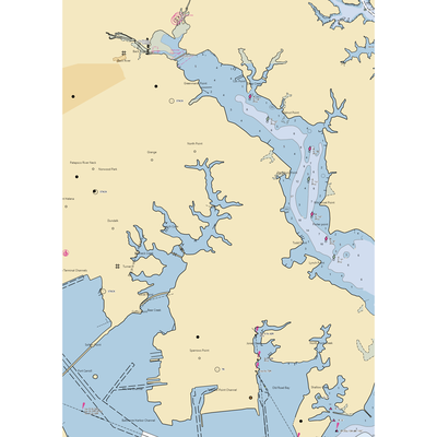 Sparrows Point Yacht Club (Sparrows Point, MD) NOAA Chart  Gaming Mouse Pad