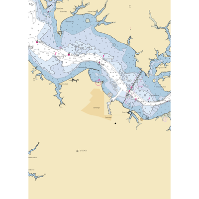 Cambridge Yacht Basin (Trappe, MD) NOAA Chart  Gaming Mouse Pad