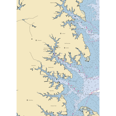 Indian Creek Yacht and Country Club (White Stone, VA) NOAA Chart  Gaming Mouse Pad