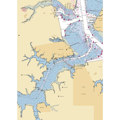 Shipwright Marina (Portsmouth, VA) NOAA Chart  Gaming Mouse Pad