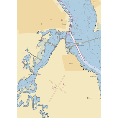 Tidewater Marine (New Bern, NC) NOAA Chart  Gaming Mouse Pad