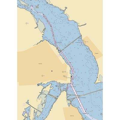 River Station Marina (Bridgeton, NC) NOAA Chart  Gaming Mouse Pad