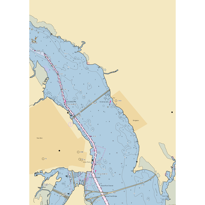 Bridgeton Harbor (Bridgeton, NC) NOAA Chart  Gaming Mouse Pad