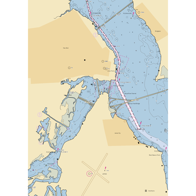 Bridge Pointe Marina (New Bern, NC) NOAA Chart  Gaming Mouse Pad