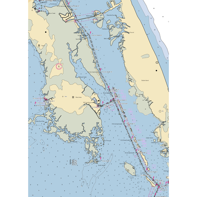 Davis Marine (Wanchese, NC) NOAA Chart  Gaming Mouse Pad