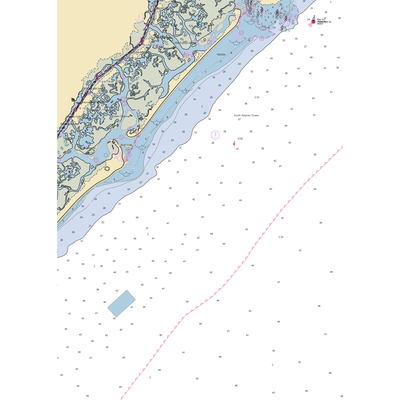 Figure Eight Island Yacht Club (Wilmington, NC) NOAA Chart  Gaming Mouse Pad