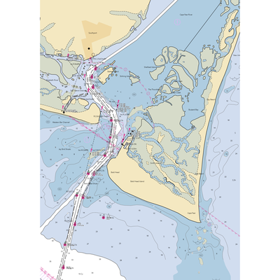 Bald Head Island Marina (Wilmington, NC) NOAA Chart  Gaming Mouse Pad