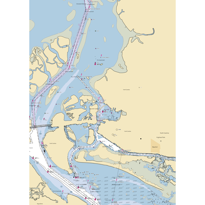 Town Creek Marina (Beaufort, NC) NOAA Chart  Gaming Mouse Pad