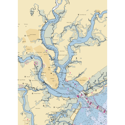 Hobcaw Yacht Club (Charleston, SC) NOAA Chart  Gaming Mouse Pad