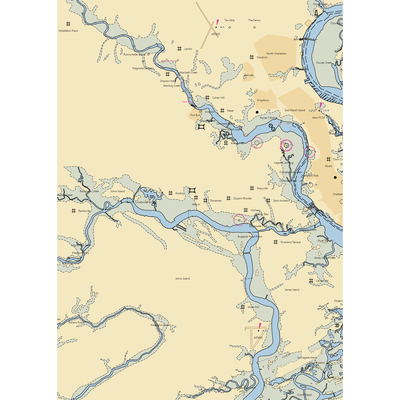 Clark Island Marina (Charleston, SC) NOAA Chart  Gaming Mouse Pad