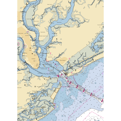 Old Village Yacht Club (Sullivans Island, SC) NOAA Chart  Gaming Mouse Pad