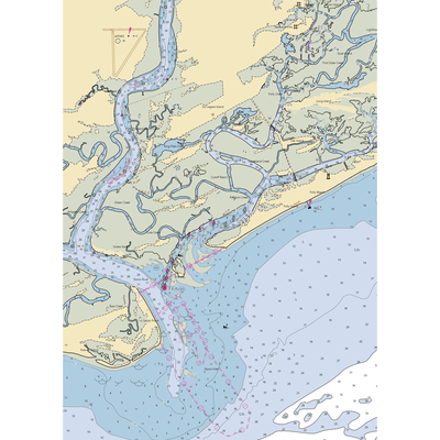 Sunset Cay Marina (Folly Beach, SC) NOAA Chart  Gaming Mouse Pad