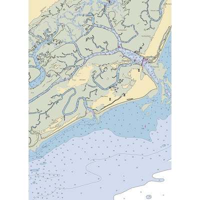 Fripp Island Marina (Saint Helena Island, SC) NOAA Chart  Gaming Mouse Pad