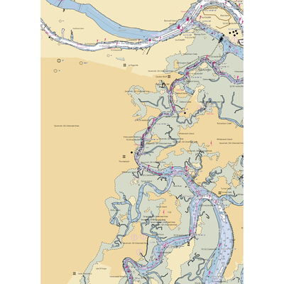 Savannah Bend Marina (Savannah, GA) NOAA Chart  Gaming Mouse Pad