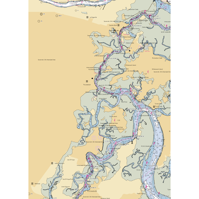 Thunderbolt Marina (Savannah, GA) NOAA Chart  Gaming Mouse Pad