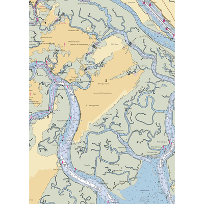 Young's Marina (Savannah, GA) NOAA Chart  Gaming Mouse Pad