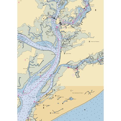 Palmetto Bay Marina (Daufuskie Island, SC) NOAA Chart  Gaming Mouse Pad