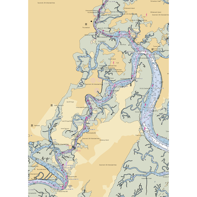 Isle of Hope Marina (Savannah, GA) NOAA Chart  Gaming Mouse Pad