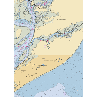 Wexford Harbour Marina (Daufuskie Island, SC) NOAA Chart  Gaming Mouse Pad