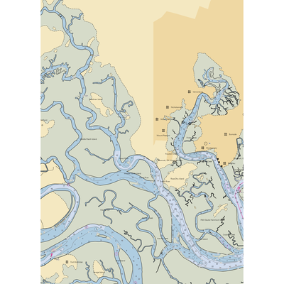 Coffee Bluff Marina (Savannah, GA) NOAA Chart  Gaming Mouse Pad