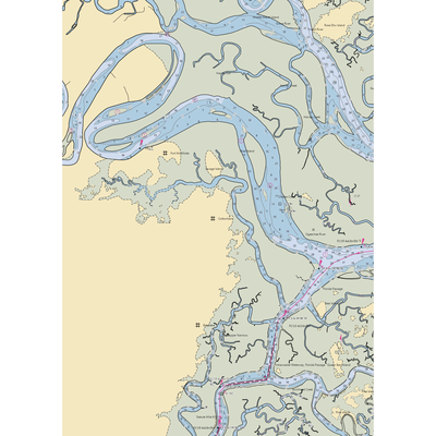 Waterways Marina (Savannah, GA) NOAA Chart  Gaming Mouse Pad