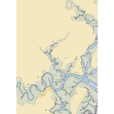 Belle Bluff Island Club (Townsend, GA) NOAA Chart  Gaming Mouse Pad