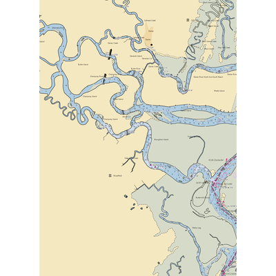 Two Way Boatyard (Brunswick, GA) NOAA Chart  Gaming Mouse Pad